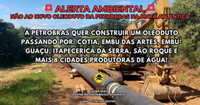 ABAIXO-ASSINADO – NÃO AO NOVO OLEODUTO DA PETROBRAS NA MATA ATLÂNTICA
