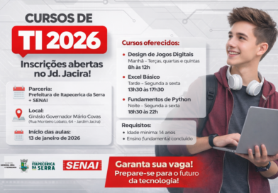 Itapecerica da Serra abre inscrições para cursos gratuitos de Tecnologia da Informação no Jardim Jacira