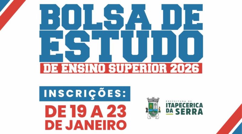 Itapecerica da Serra abre inscrições para Bolsas de Estudo de Ensino Superior
