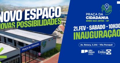 Praça da Cidadania: novo espaço para cursos, esporte e lazer será inaugurado no dia 21/2 em Embu das Artes
