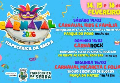 Prefeitura de Itapecerica da Serra anuncia programação oficial do Carnaval 2026