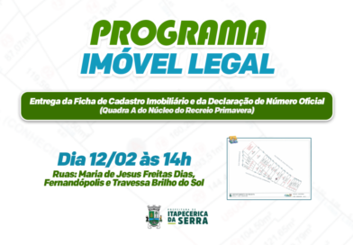 Itapecerica da Serra realiza a entrega do cadastro imobiliário e número oficial da Quadra A do Núcleo do Recreio Primavera
