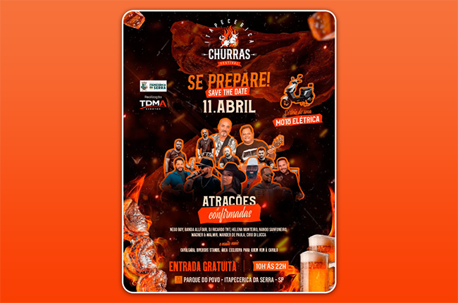 Itapecerica da Serra recebe Churras Festival com programação gratuita no Parque do Povo