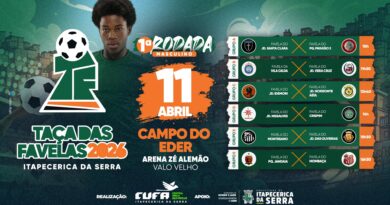 Taça das Favelas 2026: 5ª edição começa no próximo sábado, 11/04