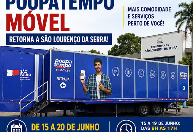 Poupatempo Móvel retorna a São Lourenço da Serra com diversos serviços gratuitos