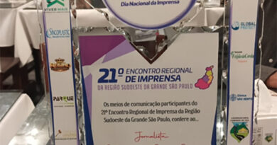 Prêmio Jornalista Professor Mario Aparecido de Souza marca 21º Encontro Regional de Imprensa